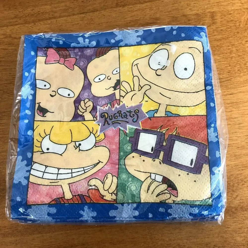 NEW Rugrats Halloween Party Set Tablecloths x2 Paper Napkins Nickelodeon VINTAGE